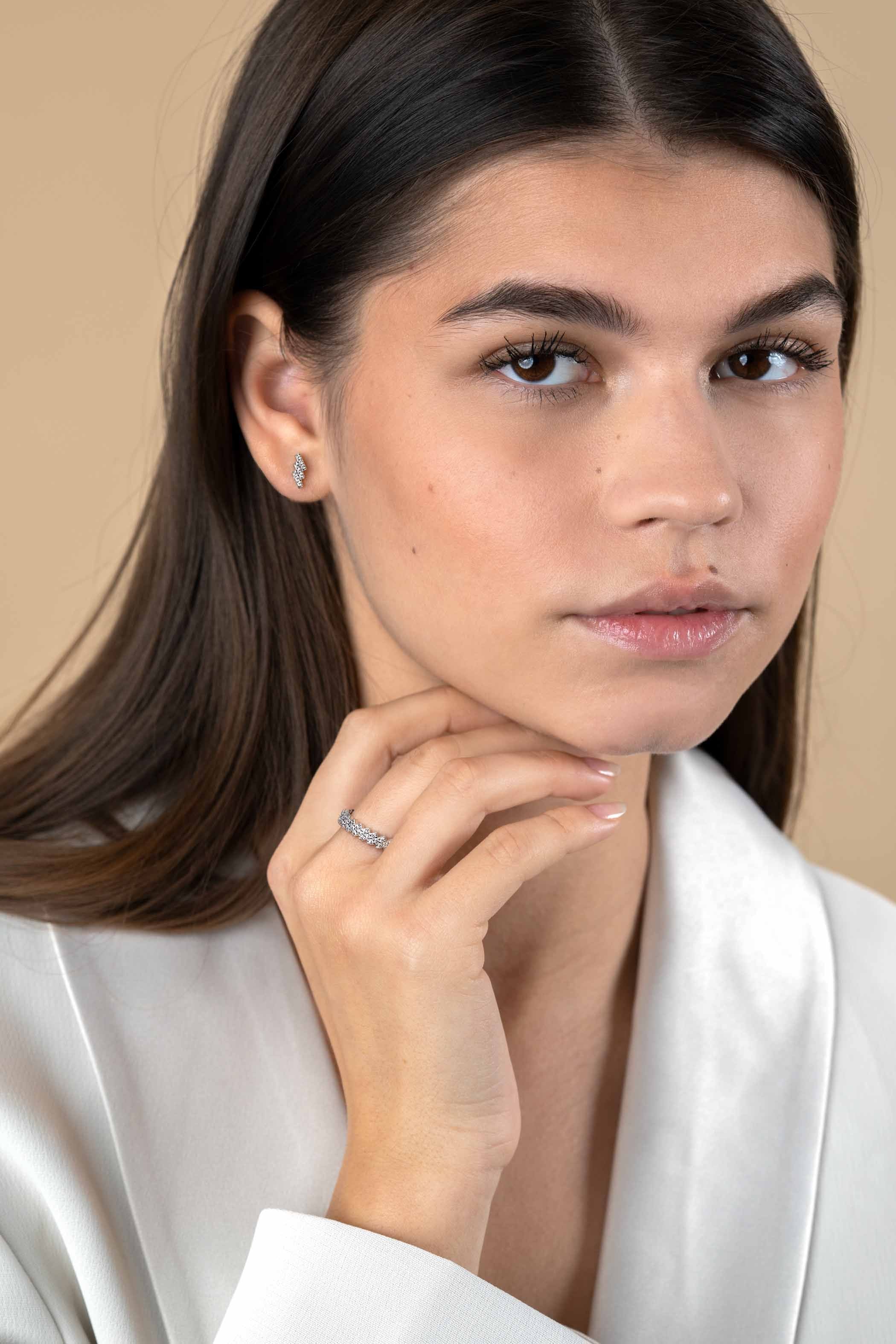 ZINZI Zilveren Ring met Witte Zirkonia - ZIR2547