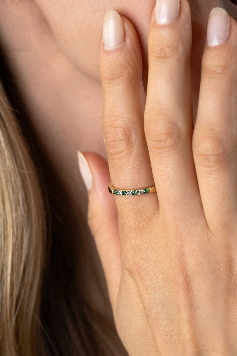 ZINZI Verguld Zilveren Ring met Witte Zirkonia - ZIR2557