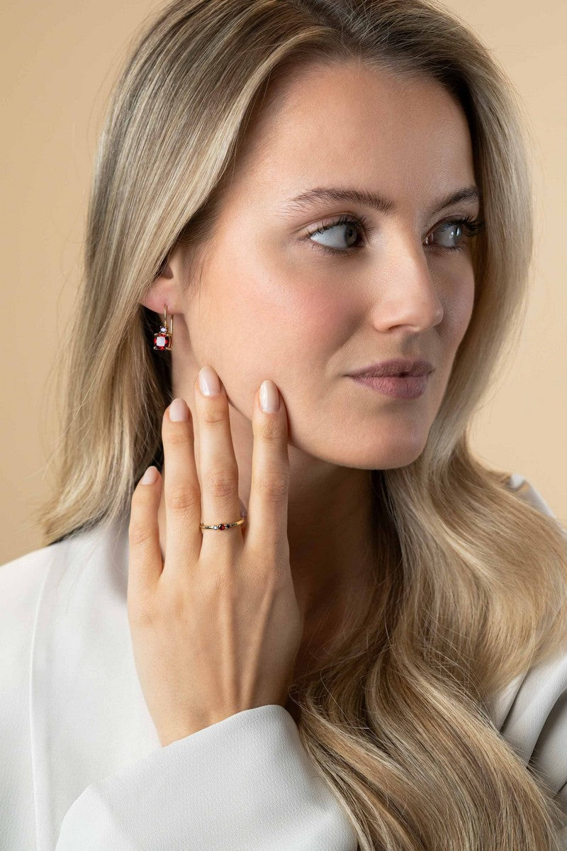 ZINZI Verguld Zilveren Ring met Zirkonia - ZIR2563