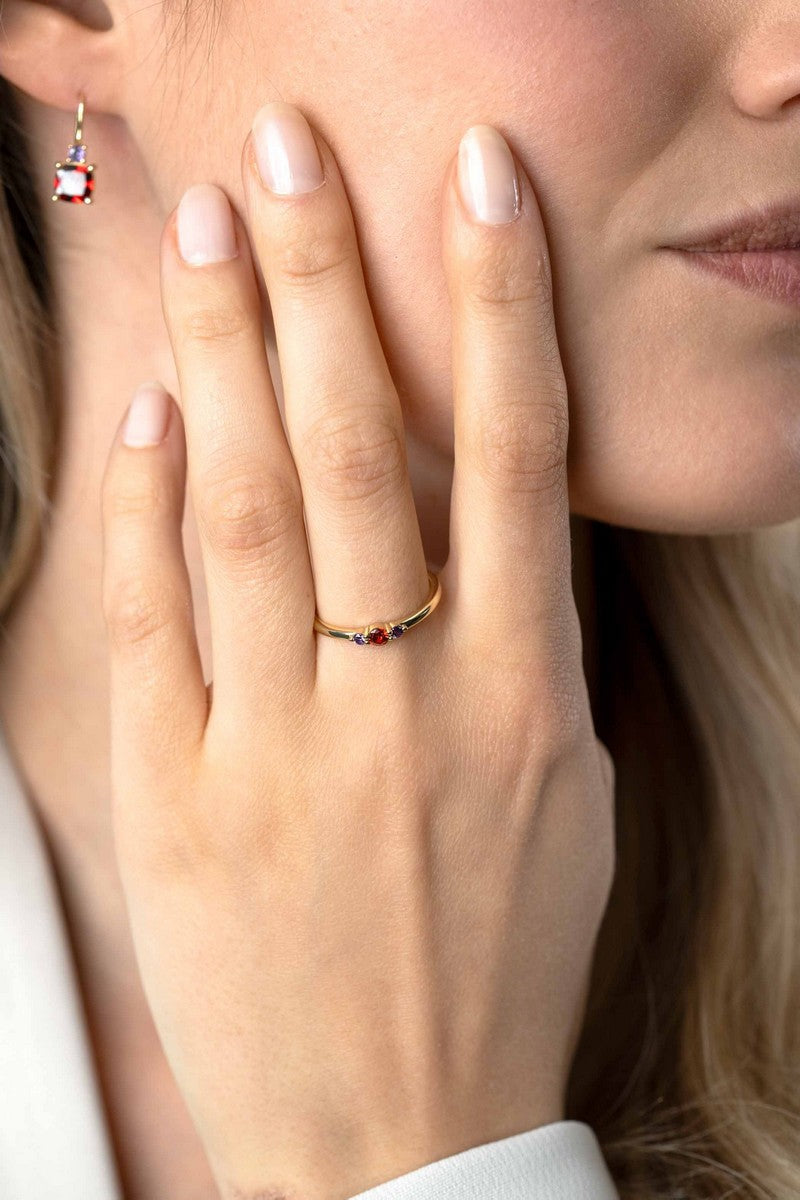 ZINZI Verguld Zilveren Ring met Zirkonia - ZIR2563