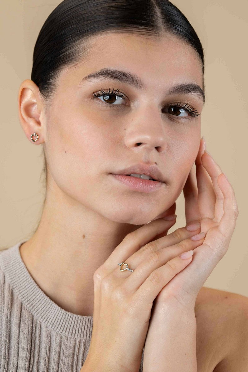 ZINZI Verguld Zilveren Ring met Witte Zirkonia - ZIR2566