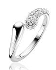 ZINZI zilveren ring met twee druppelvormen, bezet met witte zirkonia's ZIR2681 - PansiteNederland.nl