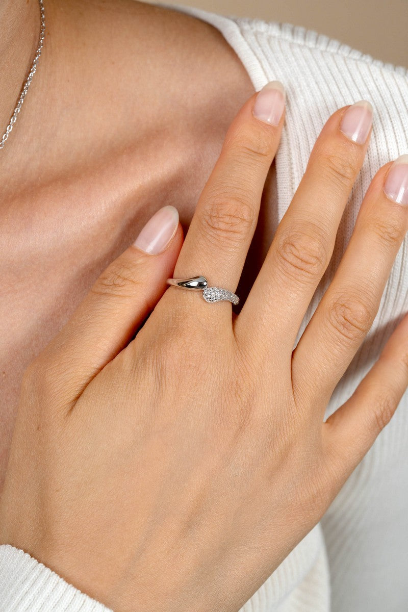 ZINZI Zilveren Ring met Witte Zirkonia - ZIR2681