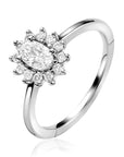 ZINZI zilveren entourage verlovingsring met een grote ovale witte zirkonia (11mm) en klein hartje aan de zijkant ZIR2699 - PansiteNederland.nl