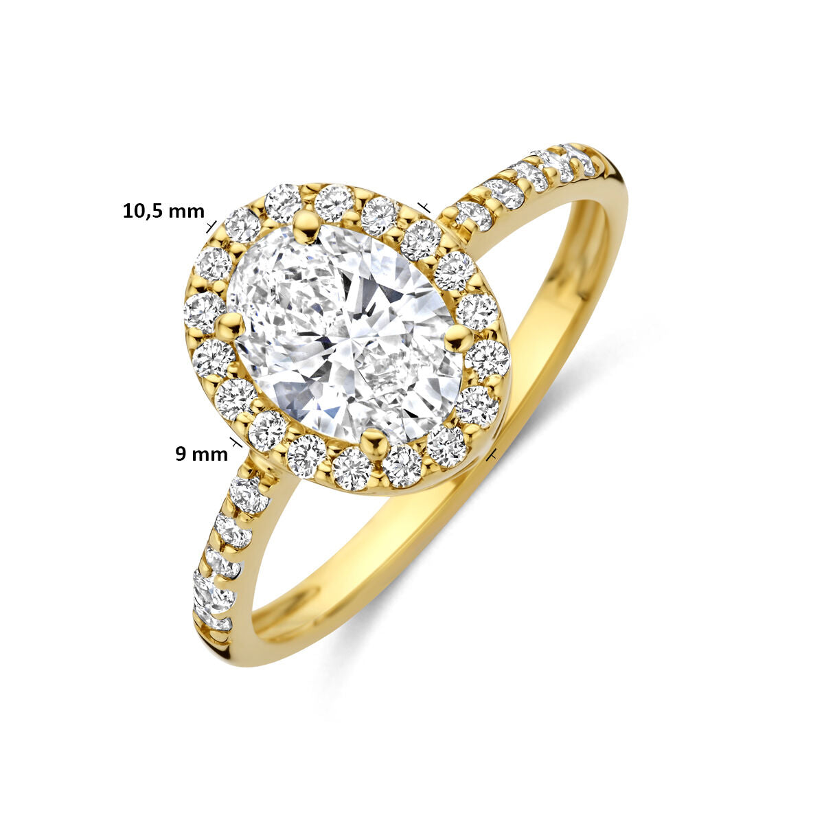 Fantasy Collection Ring lab grown diamant 1.40ct g vs 14K geelgoud