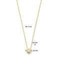 14K geelgoud collier zirkonia 0,5 mm 40 + 2 cm 4018339