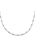 Zilver Gerhodineerd collier zirkonia poli/mat 5,1 mm 45 cm - 1341730 - PansiteNederland.nl