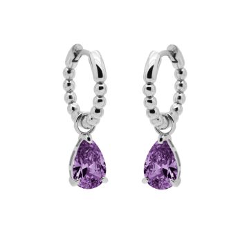 Karma Hinged Hoops Zirconia ANNA LAVENDER A106S_L oorbellen