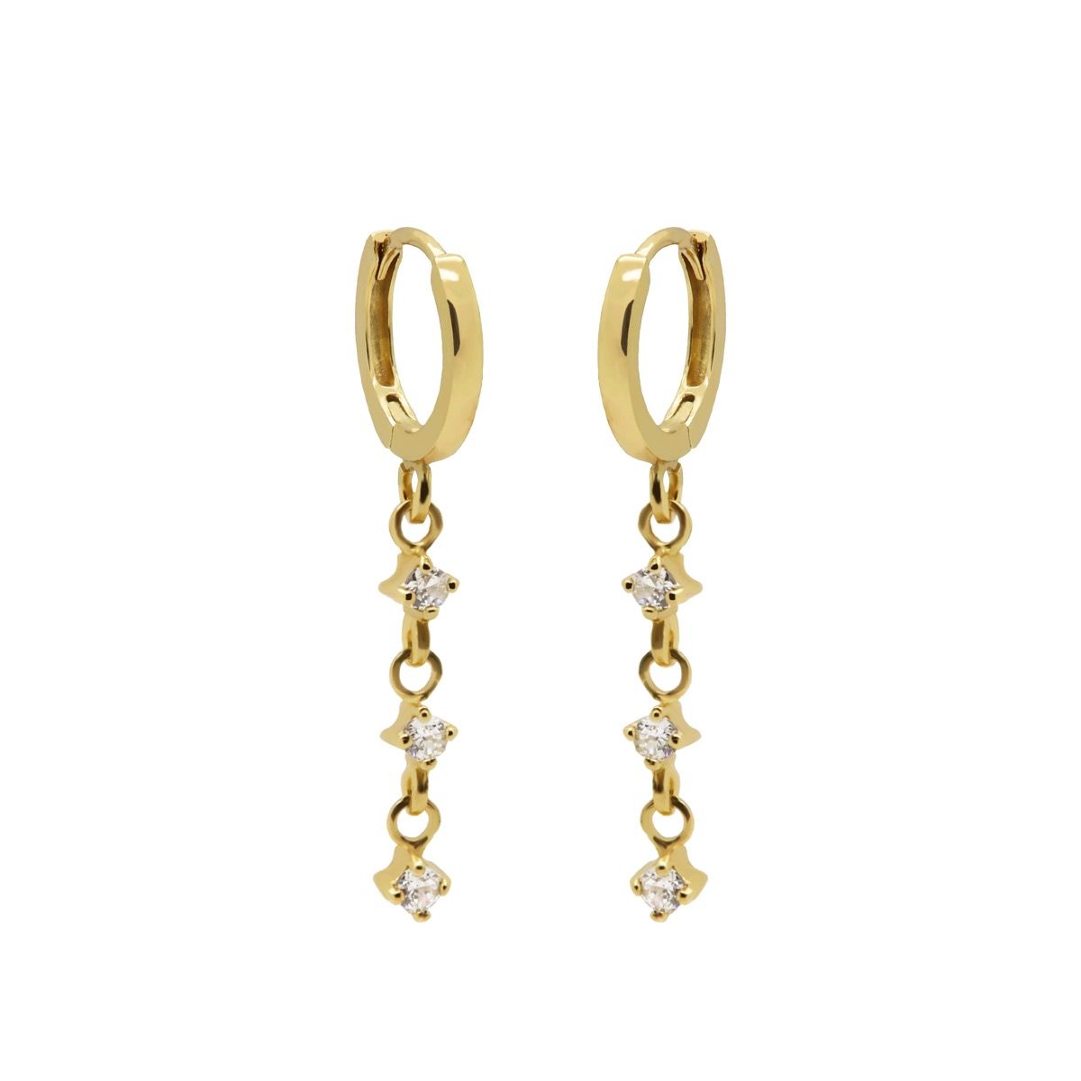 Karma Hinged Hoops Goldplated Sieraad Goud oorbellen
