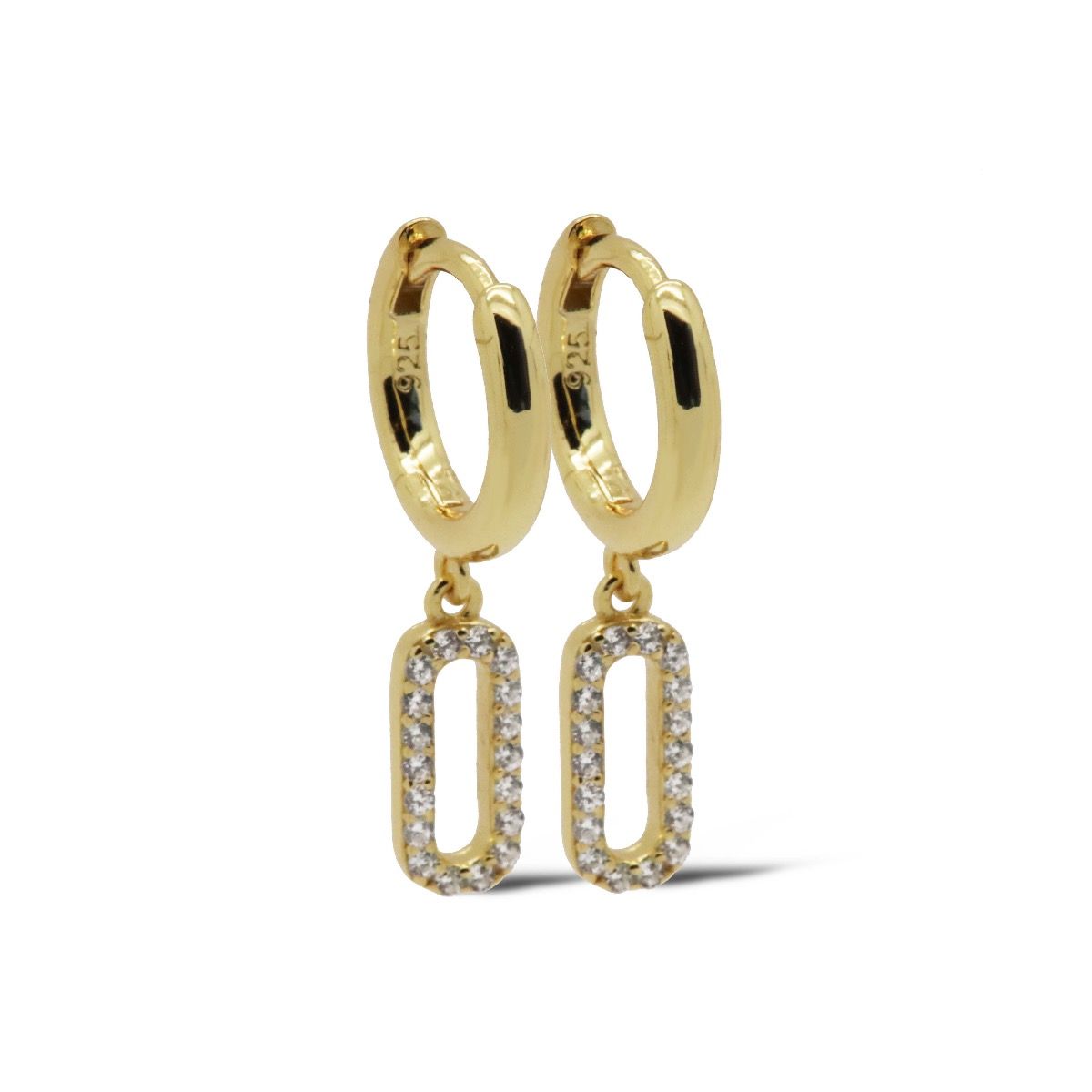 Karma Hinged Hoops Round Sieraad Goud oorbellen