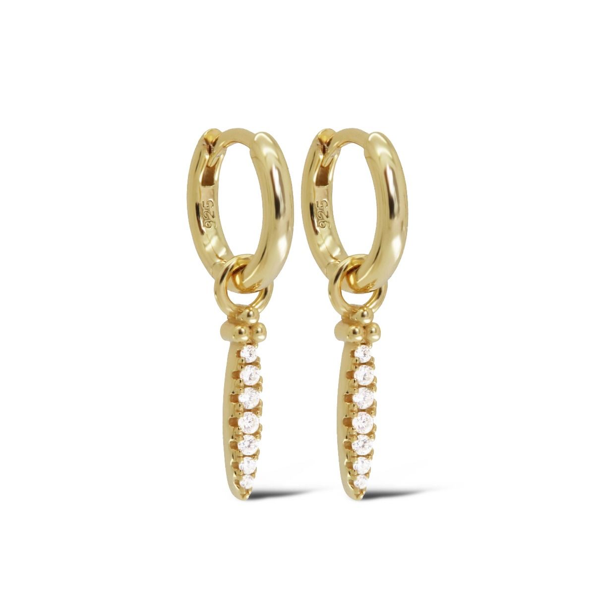 Karma Hinged Hoops Mari Zirconia Goldplated A126GP oorbellen