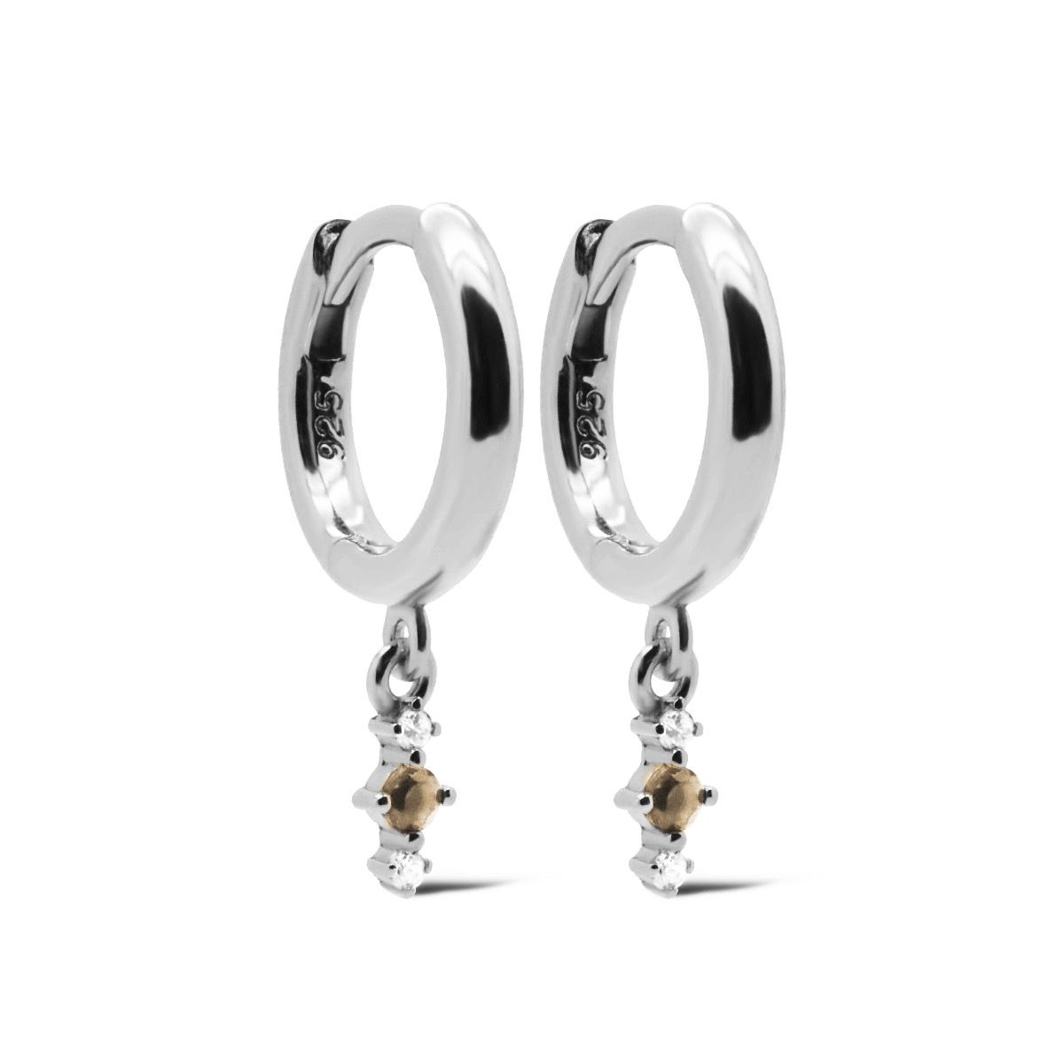 Karma Hinged Hoops Champaign Sieraad oorbellen