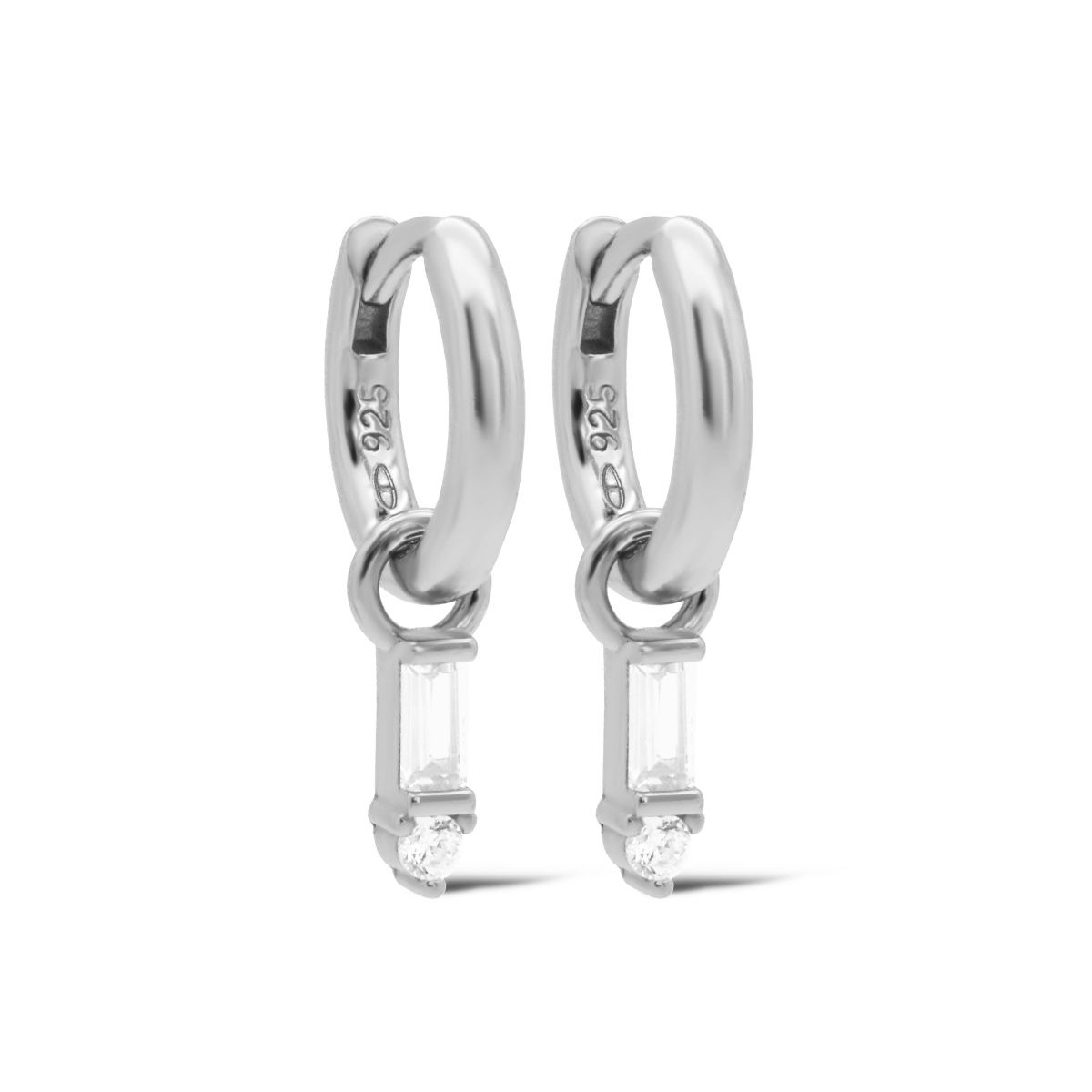 Karma Hinged Hoops Clear Sieraad oorbellen