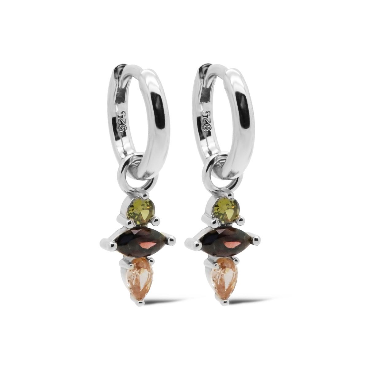 Karma Hinged Hoops PERSY Coffee 12MM A148S_CO oorbellen