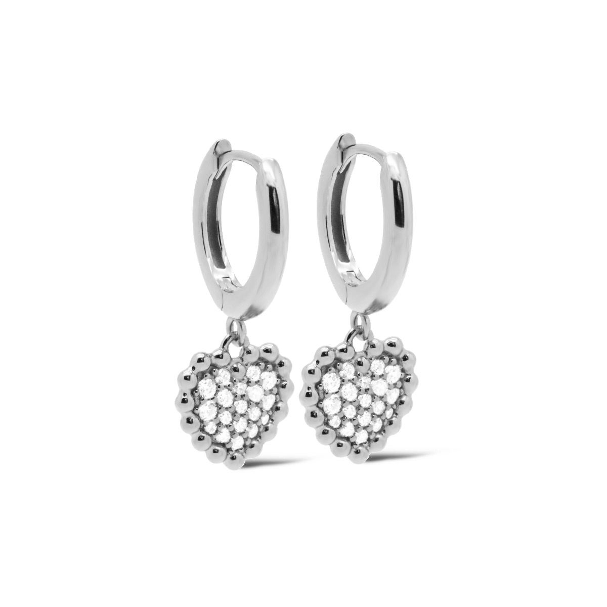 Karma Hinged Hoops Heart Sieraad A154S oorbellen