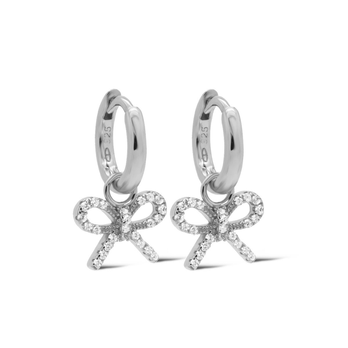 Karma Hinged Hoops Zirconia BELLE Bow A155S oorbellen