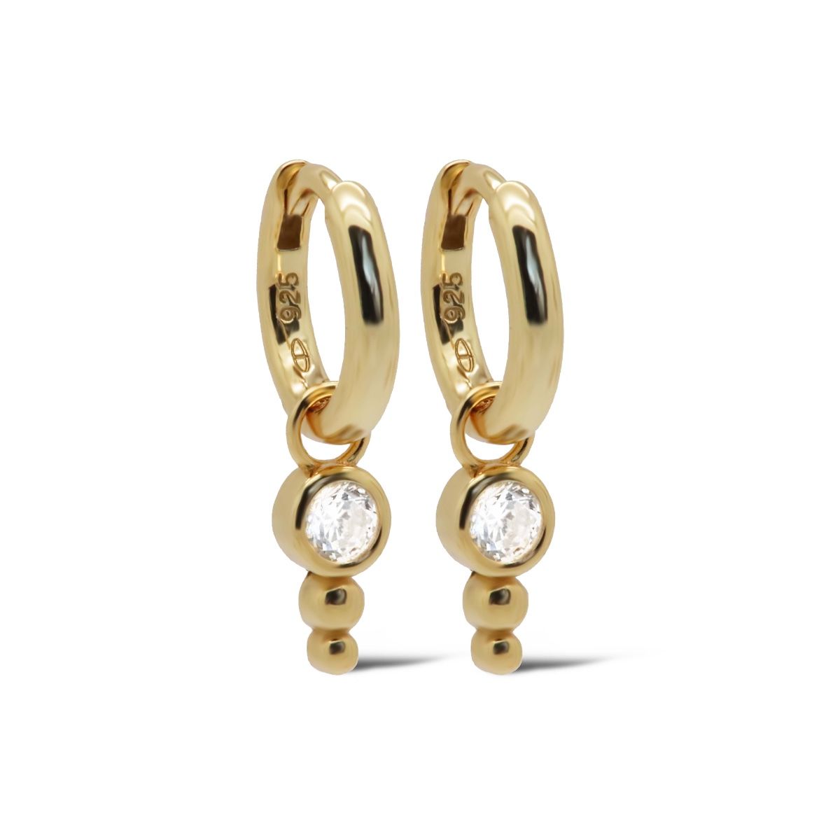 Karma Hinged Hoops NINA Dot Goldplated A158GP oorbellen