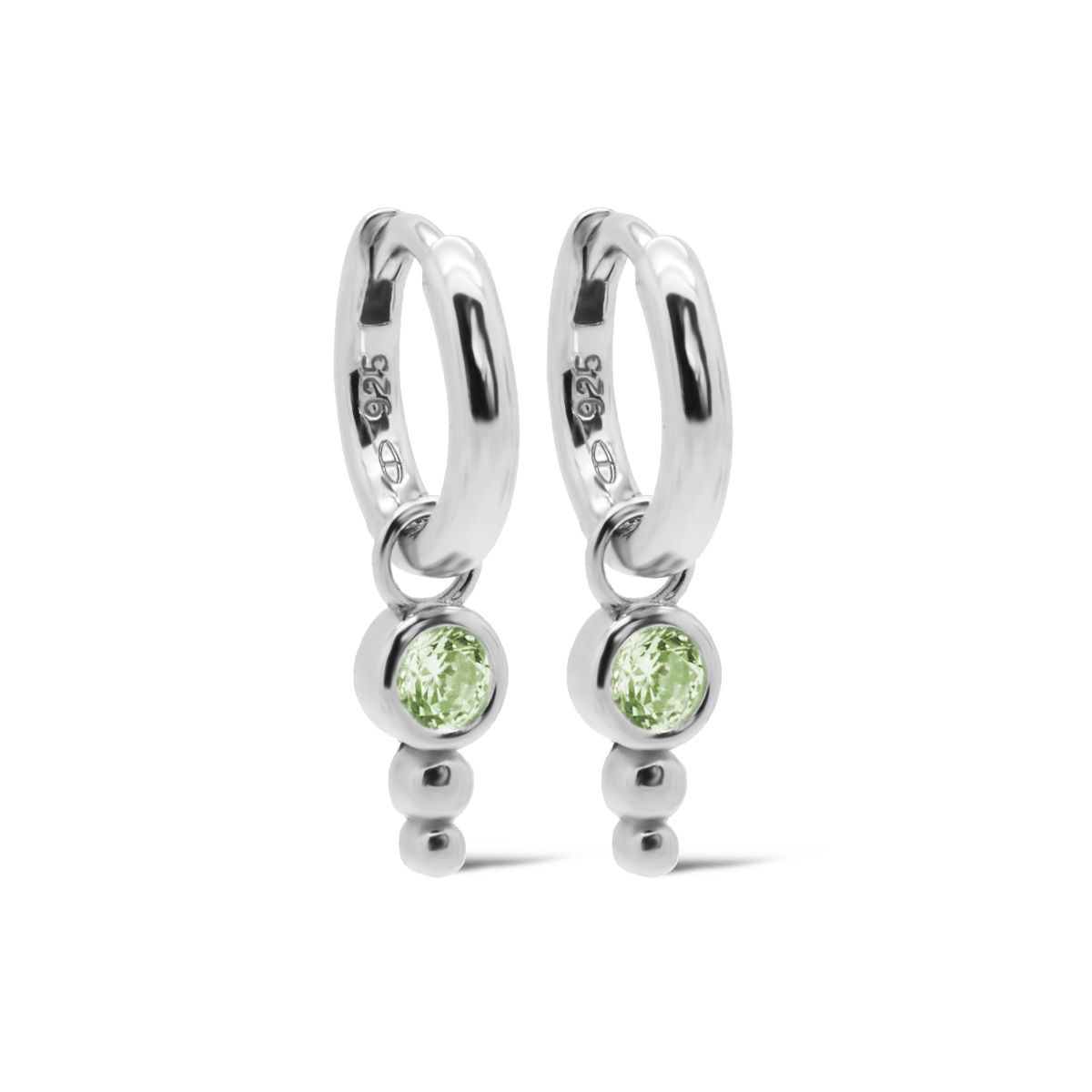 Karma Hinged Hoops Dot Sieraad Groen oorbellen