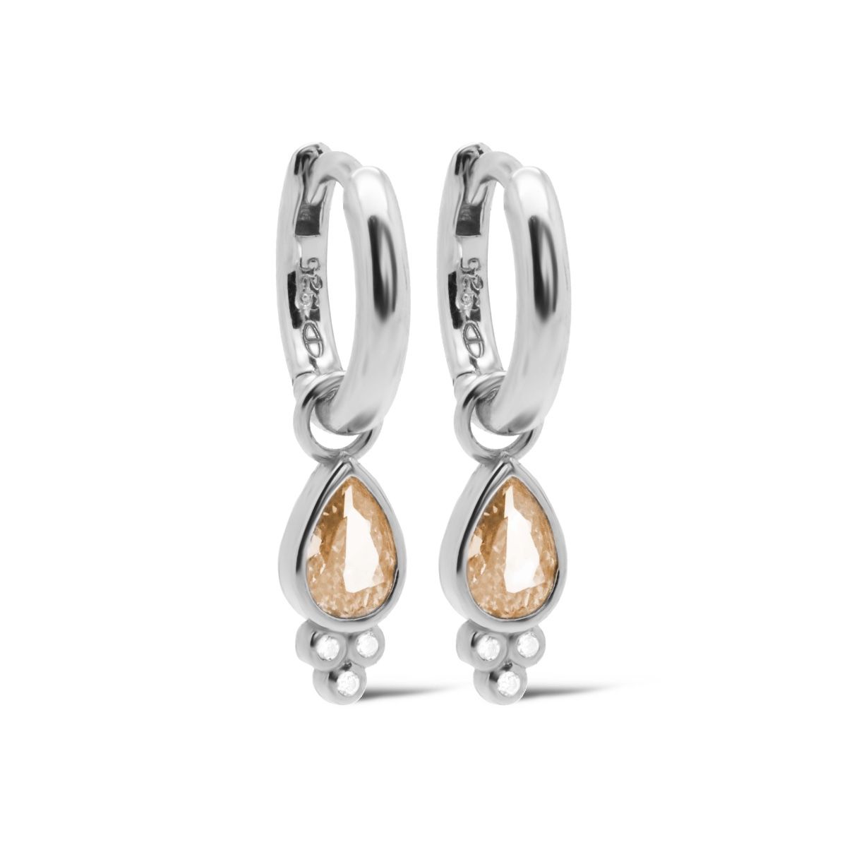 Karma Hinged Hoops Drop Sieraad oorbellen