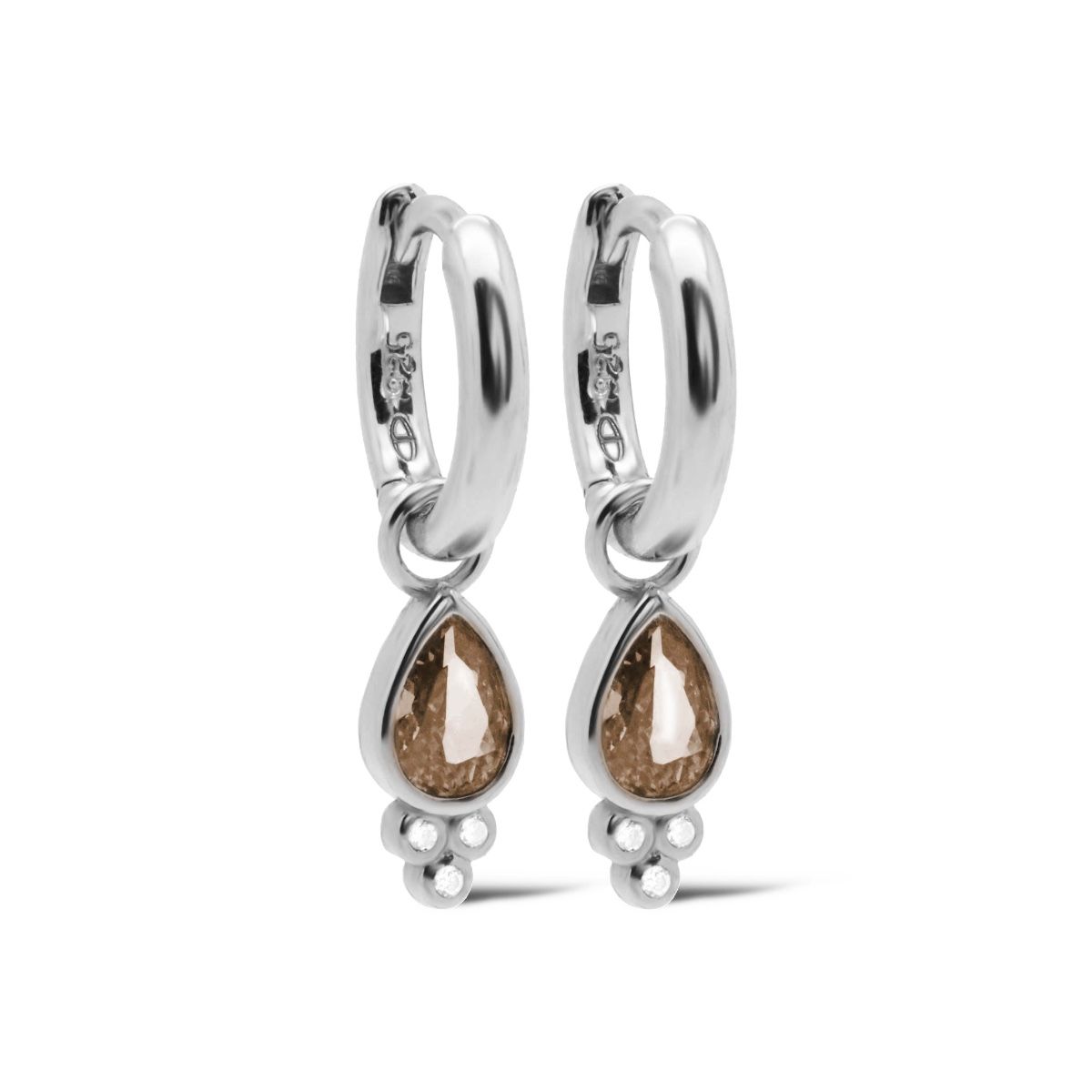 Karma Hinged Hoops HERA Drop CARAMEL A160S_CA oorbellen