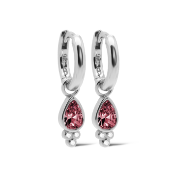 Karma Hinged Hoops Drop Sieraad Rood oorbellen