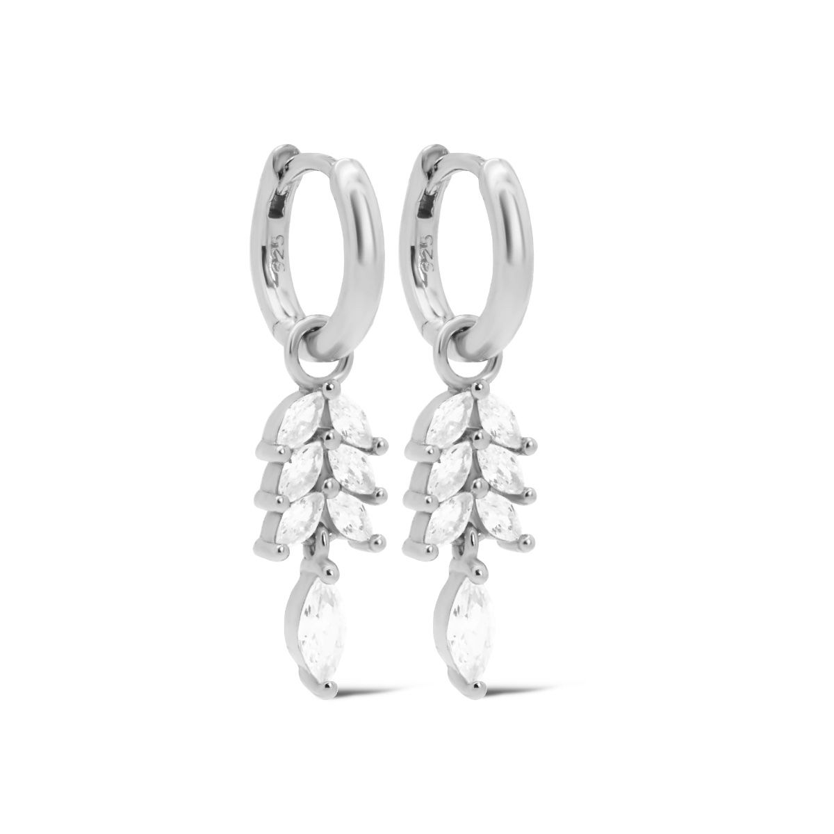 Karma Hinged Hoops Feather Sieraad oorbellen