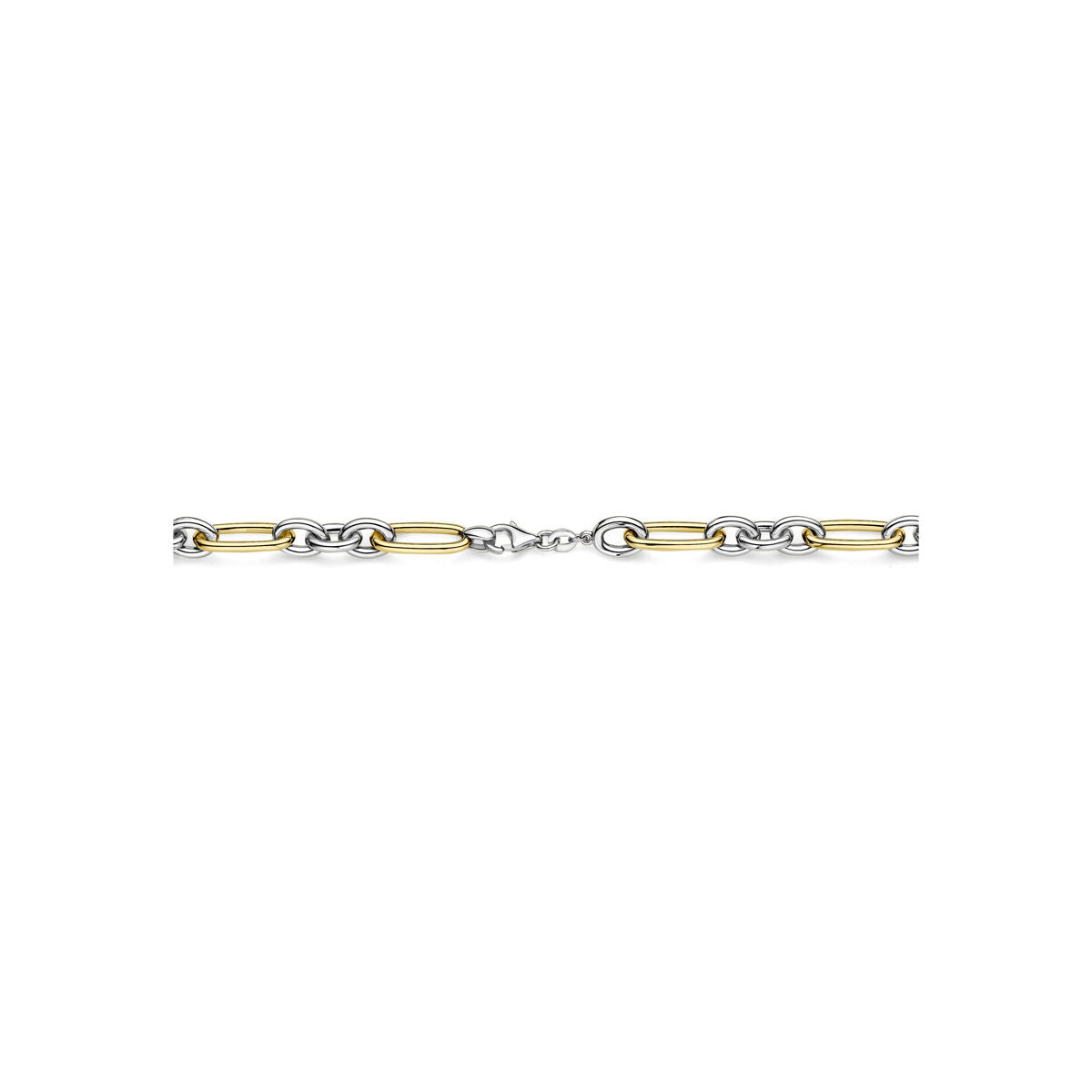 Collier 7,5 mm 14K goud en zilver 45 cm 7.5 mm