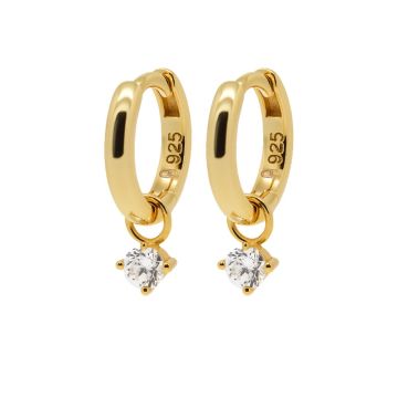 Karma Hinged Hoops Zirconia ELISE Goldplated A186GP oorbellen