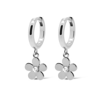 Karma Hinged Hoops Flower Sieraad oorbellen