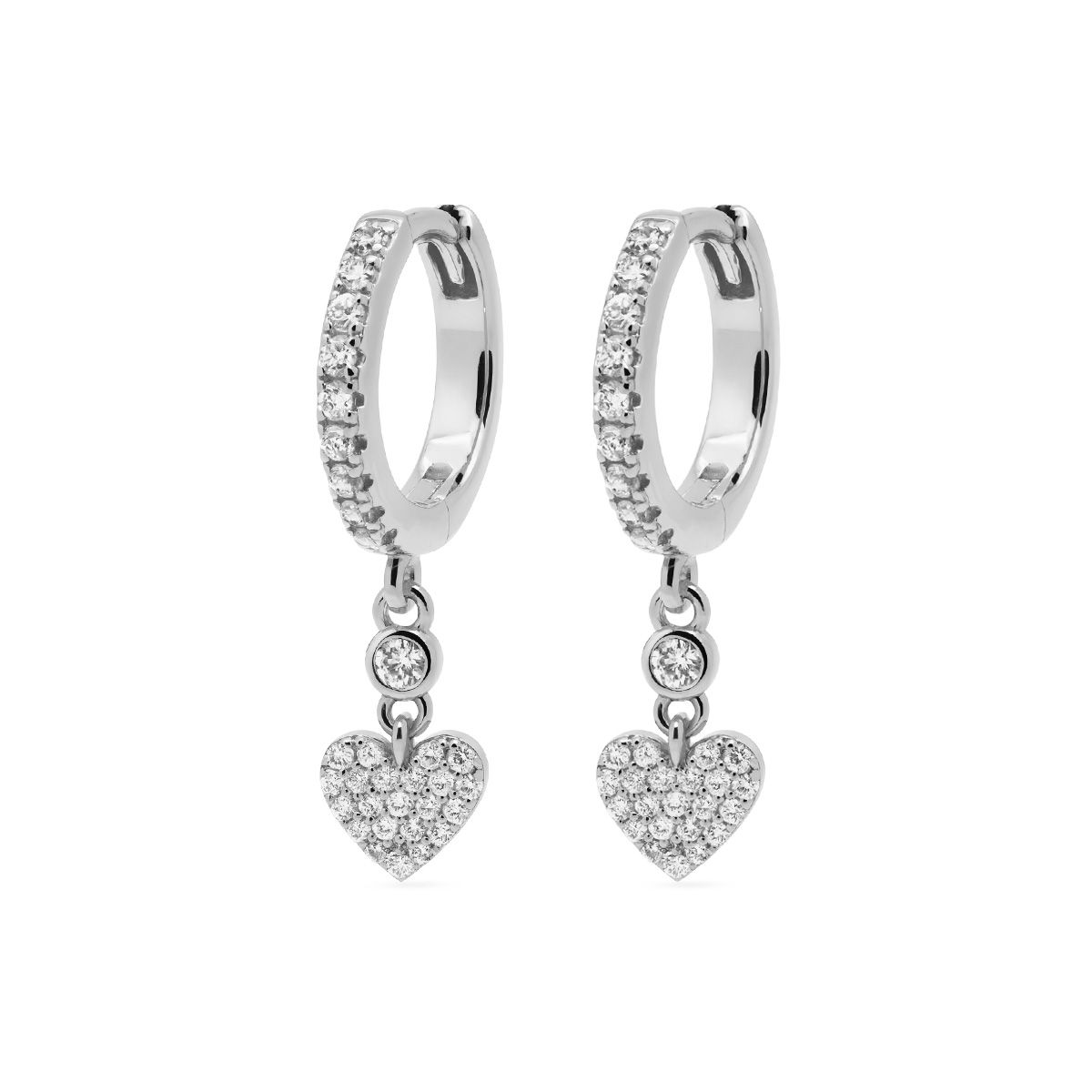 Karma Hinged Hoops Zirkonia Sieraad oorbellen
