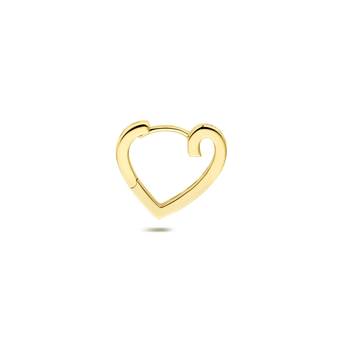 Fantasy Collection Oorbellen hartje diamant 0.11ct h si 13,5 mm per stuk 14K geelgoud