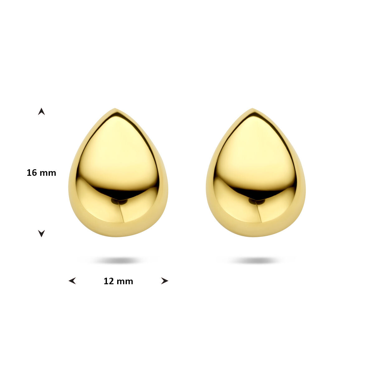 Fantasy Collection Oorbellen druppel 16 mm 1 micron zilver verguld