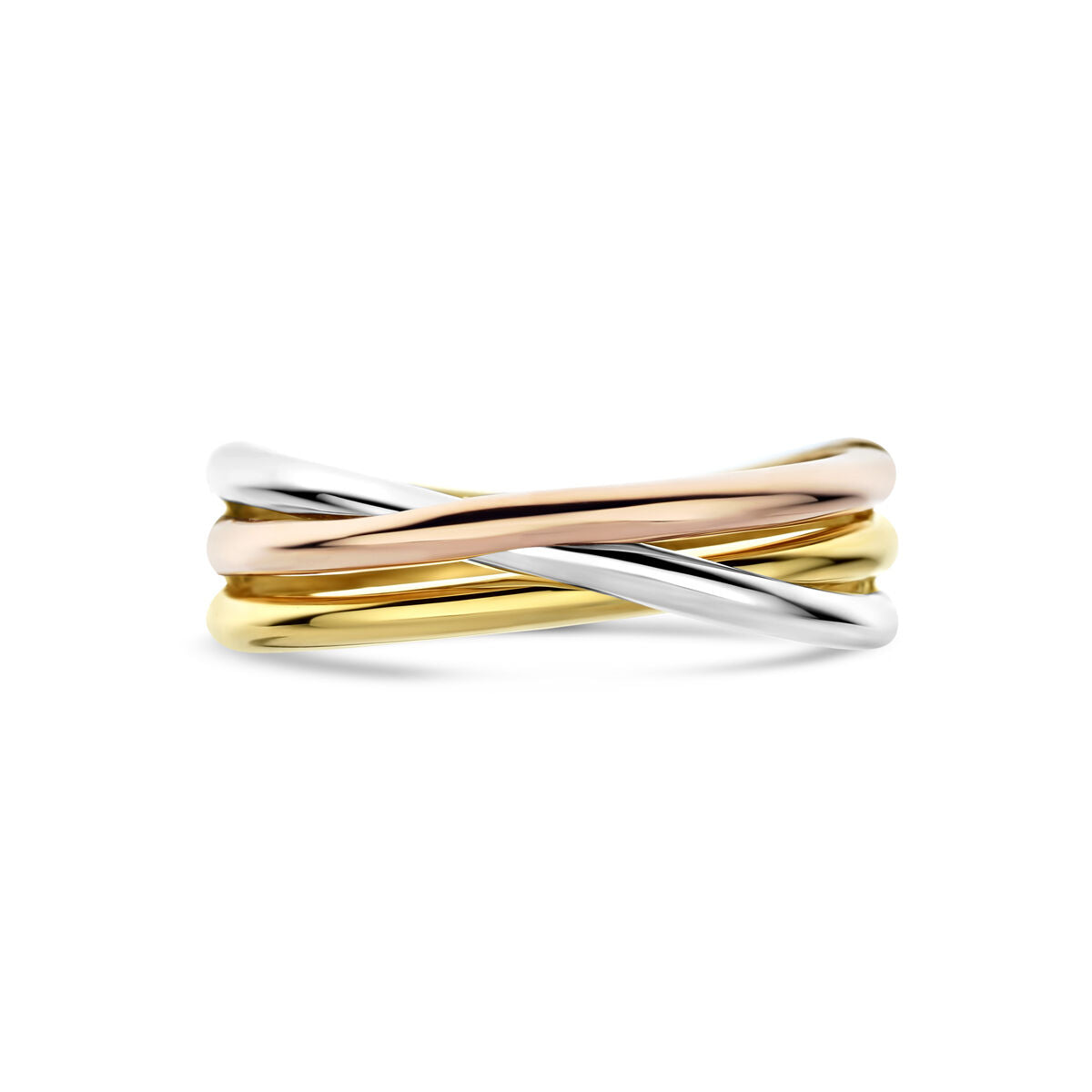Trinity ring tricolor 14K tricolor goud