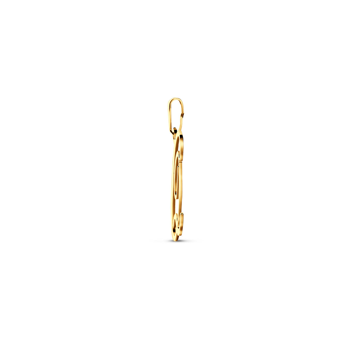 Hanger sierletter Q 19 mm 14K geelgoud #Letter_Q