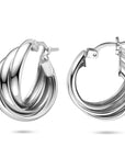 Zilveren gerhodineerde oorringen 21 mm - 1341591 - PansiteNederland.nl