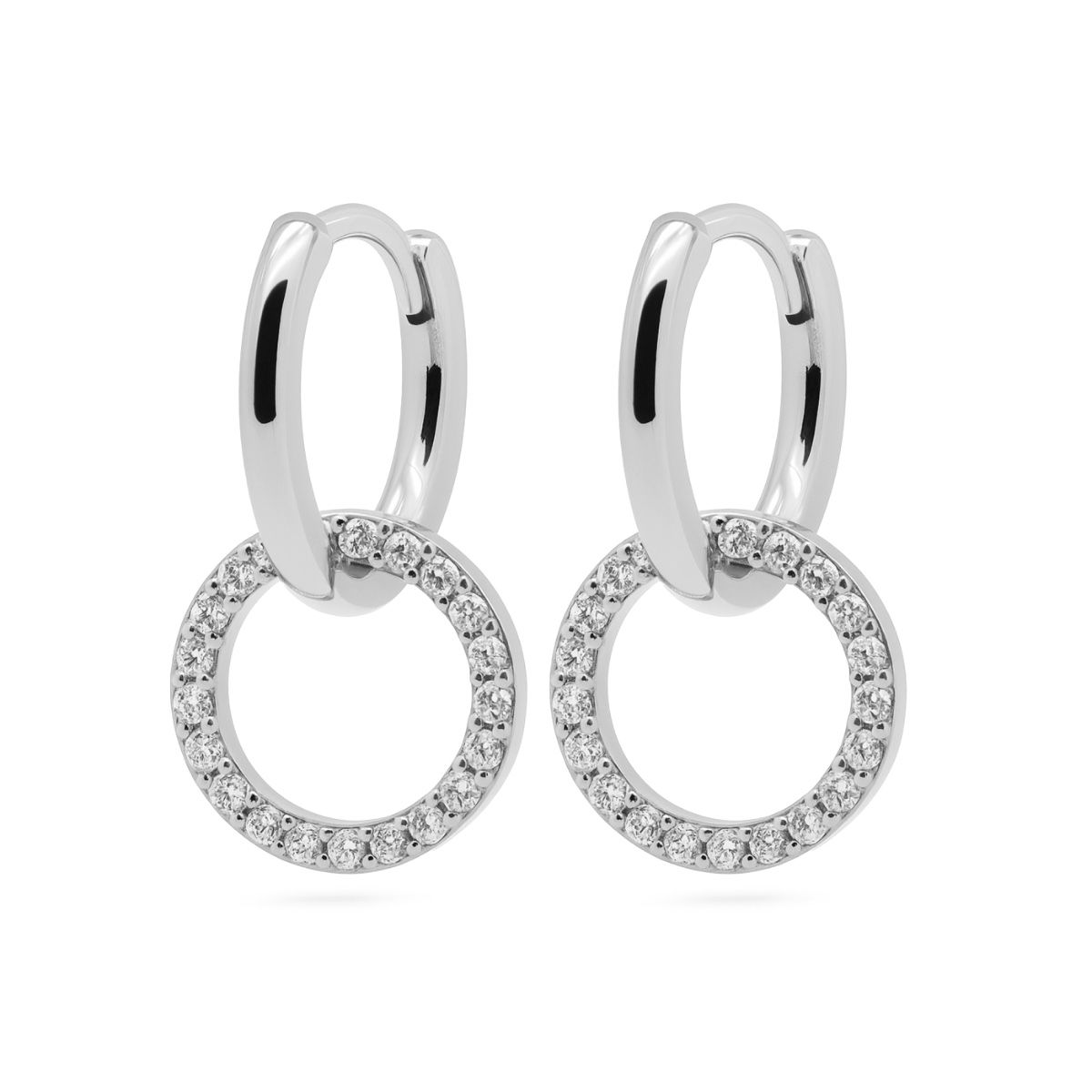 Karma Hinged Hoops Double Sieraad oorbellen