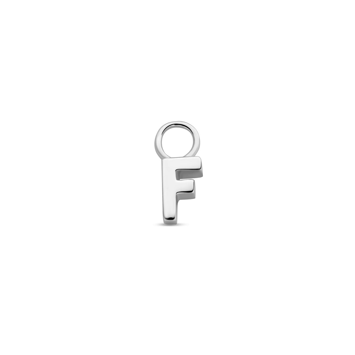 Oorringhanger letter F 6 mm zilver #Letter_F