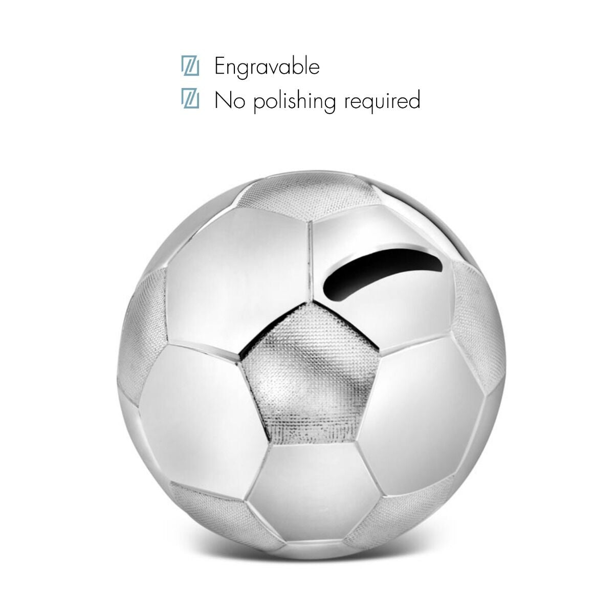 Zilverstad Spaarpot Voetbal Verzilverd