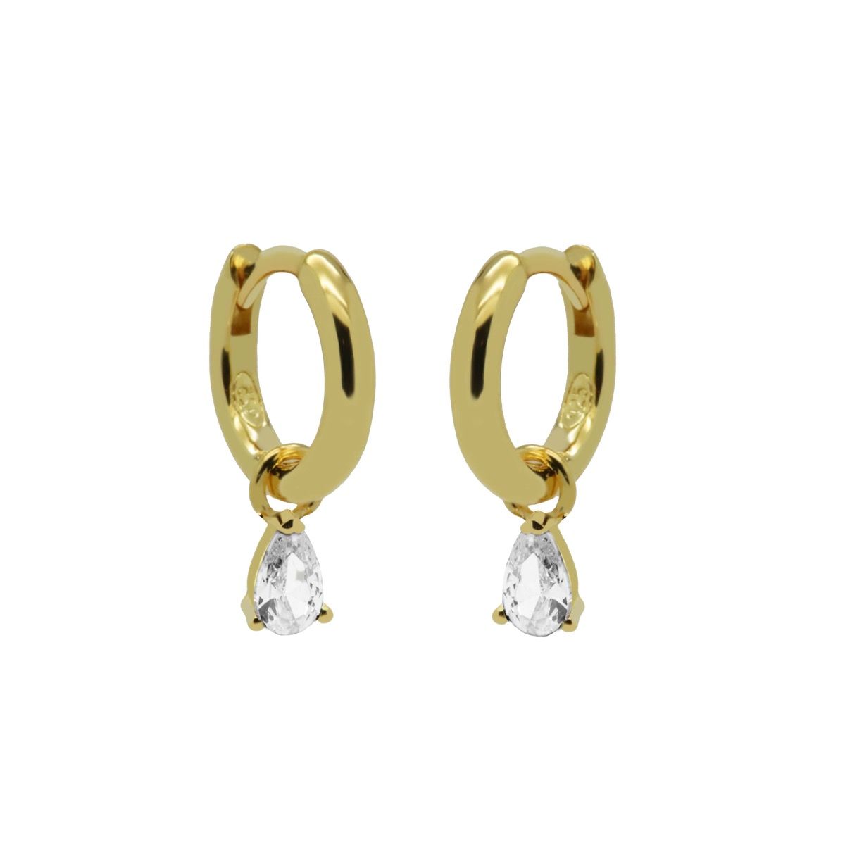 Karma Hinged Hoops Symbols Hanging Drop Zirconia A60GP oorbellen