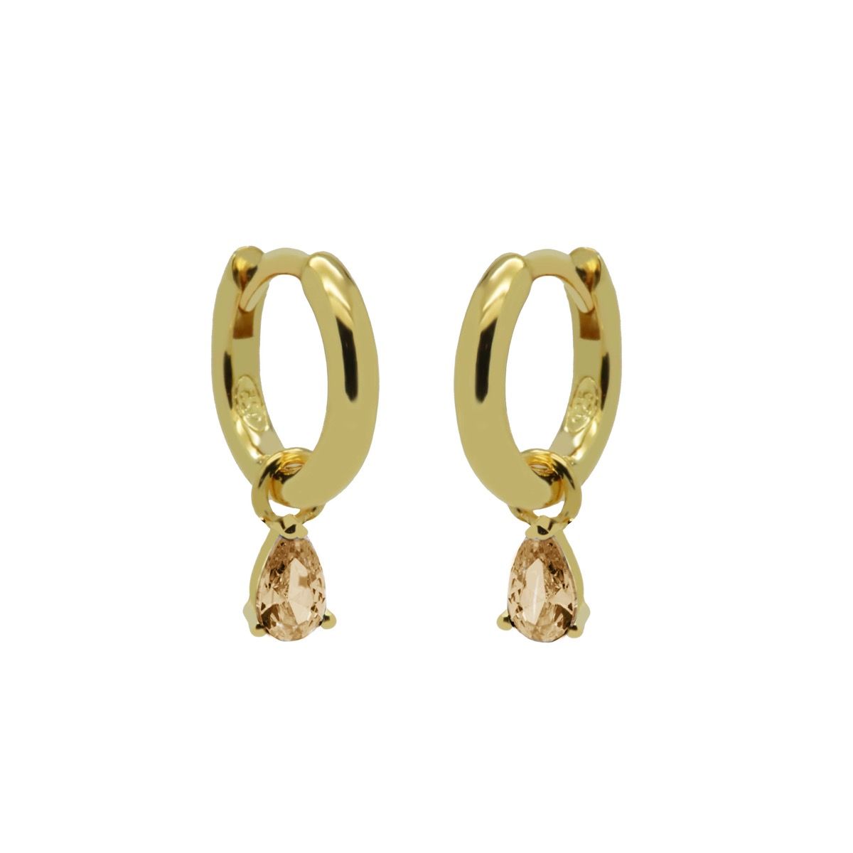 Karma Hinged Hoops Symbols Sieraad Goud oorbellen