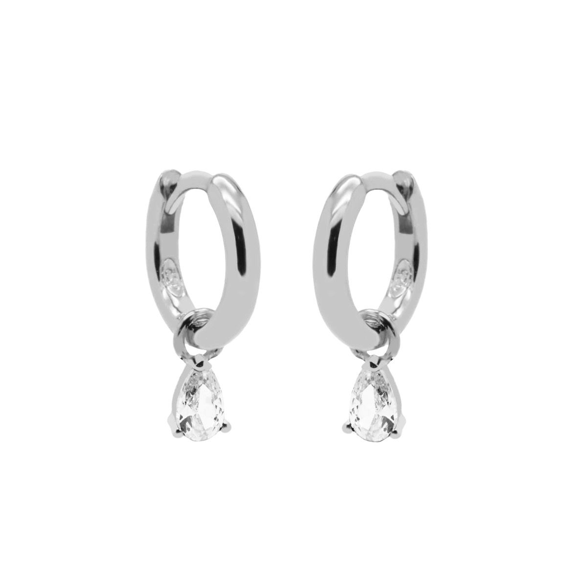 Karma Hinged Hoops Symbols Hanging Drop Zirconia A60S oorbellen