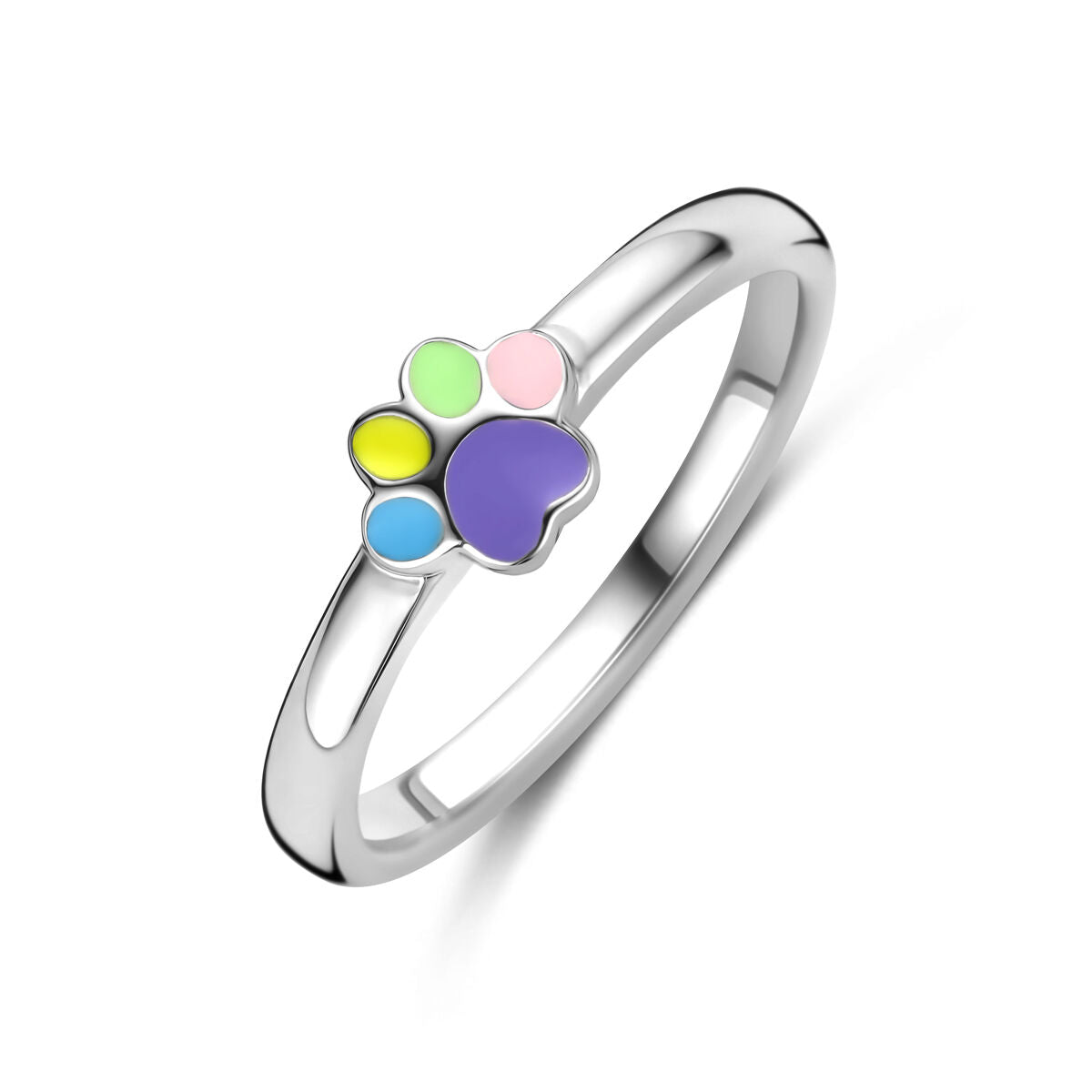 Fantasy Collection Ring emaille hondenpoot zilver