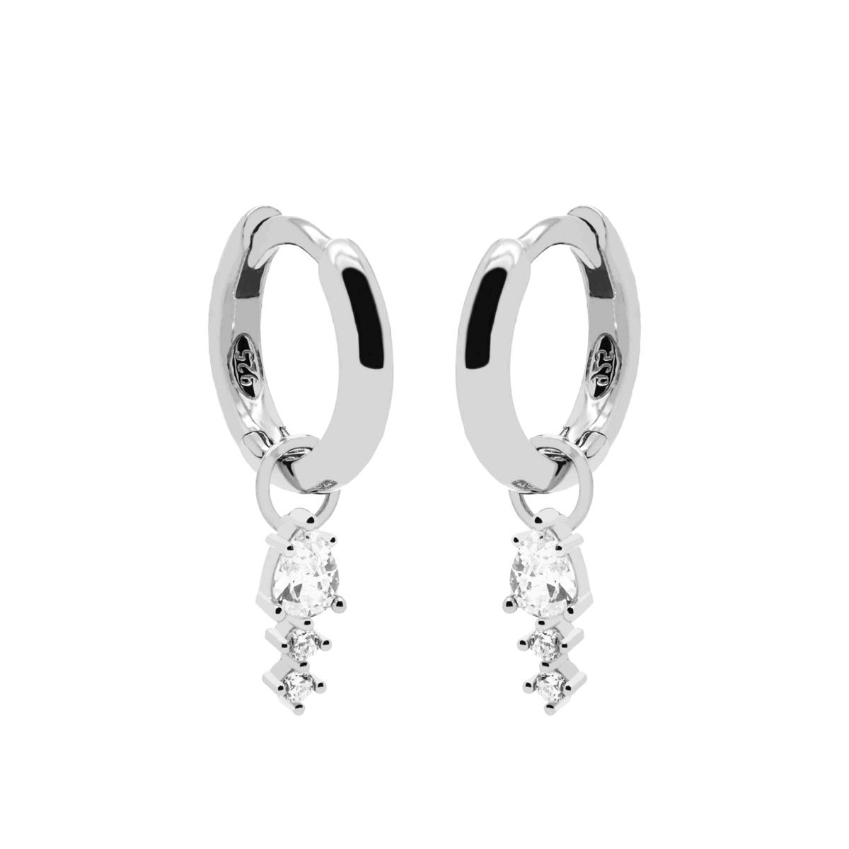 Karma Hinged Hoops Duo Drop A67S oorbellen