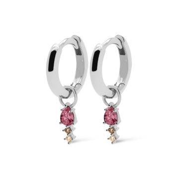 Karma Hinged Hoops Duo Sieraad Rood oorbellen