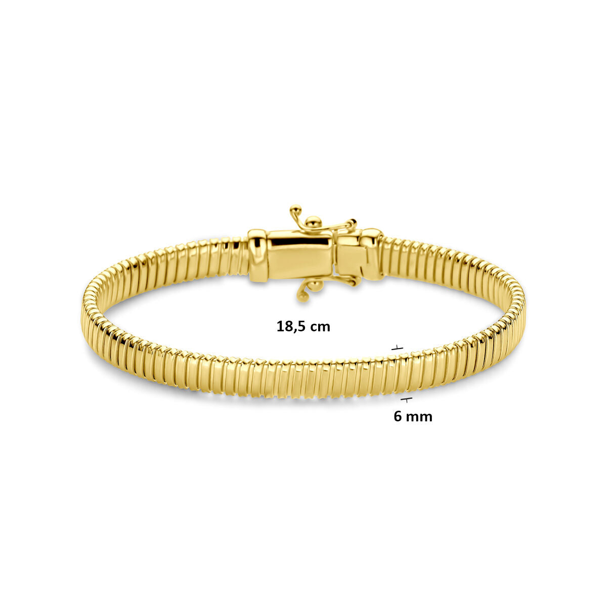 Fantasy Collection Armband tubogas 6 mm 18,5 cm 14K geelgoud