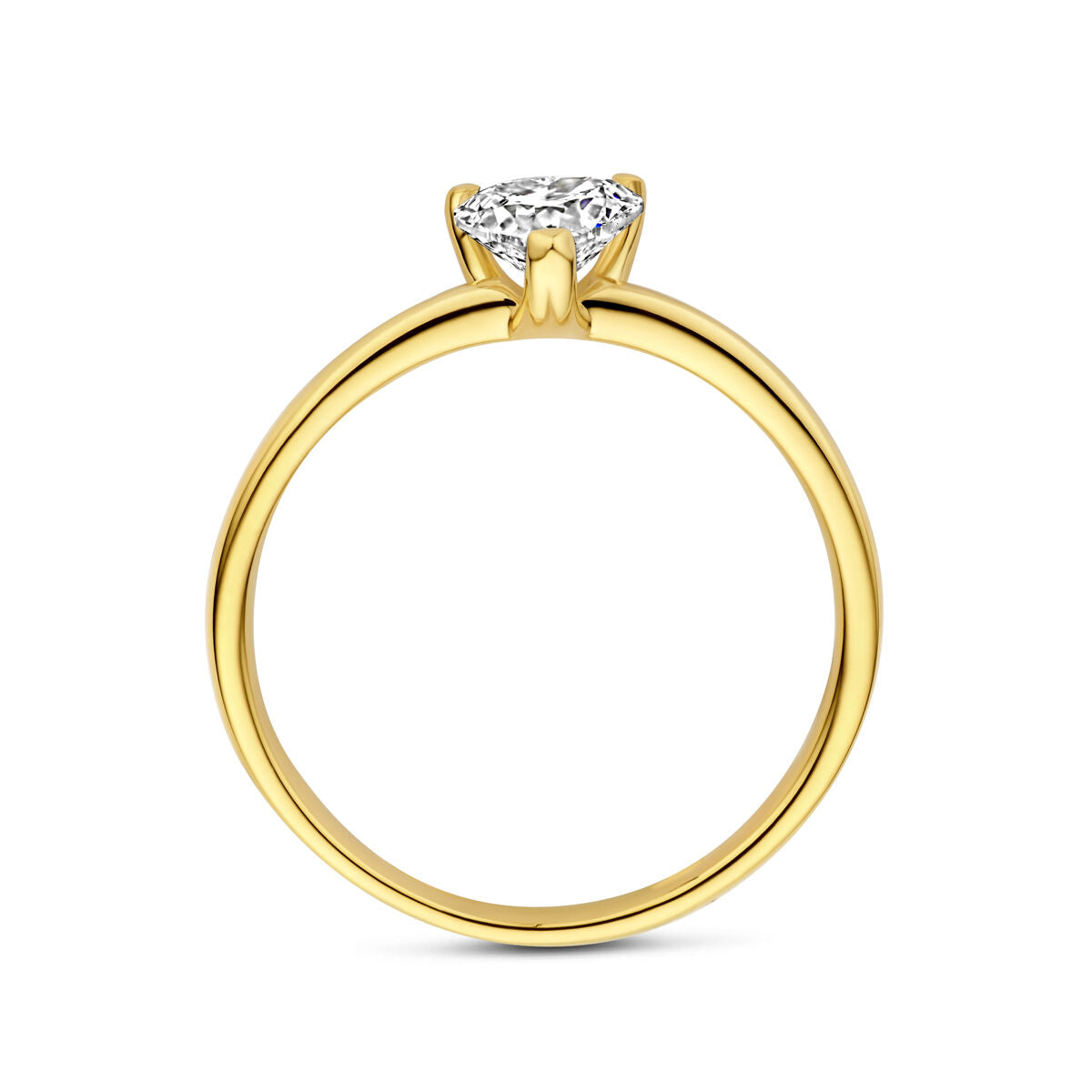 Fantasy Collection Ring hartje lab grown diamant 0.50ct f vs 14K geelgoud