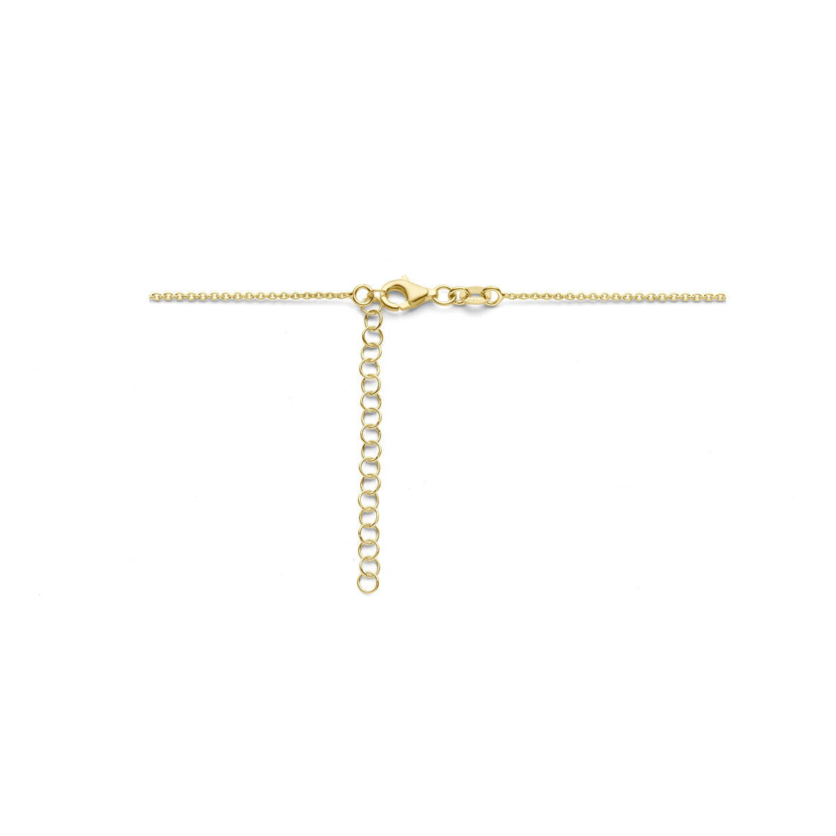 Fantasy Collection Collier hart 1,5 mm 40 + 5 cm 3 micron zilver verguld