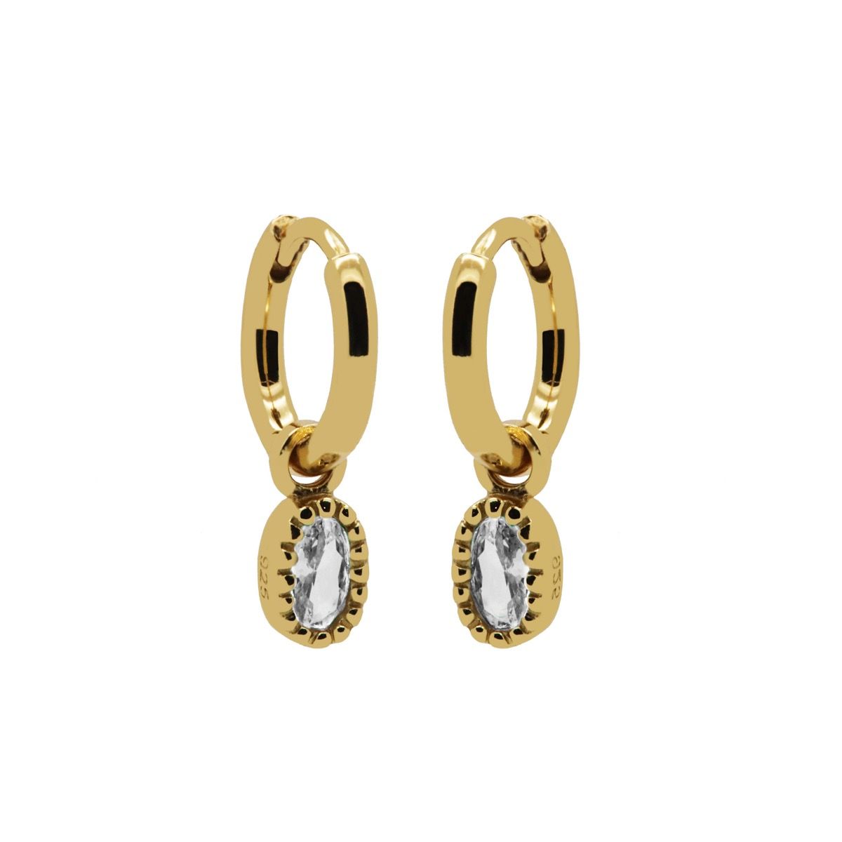 Karma Hinged Hoops Lauren Goldplated A74GP oorbellen
