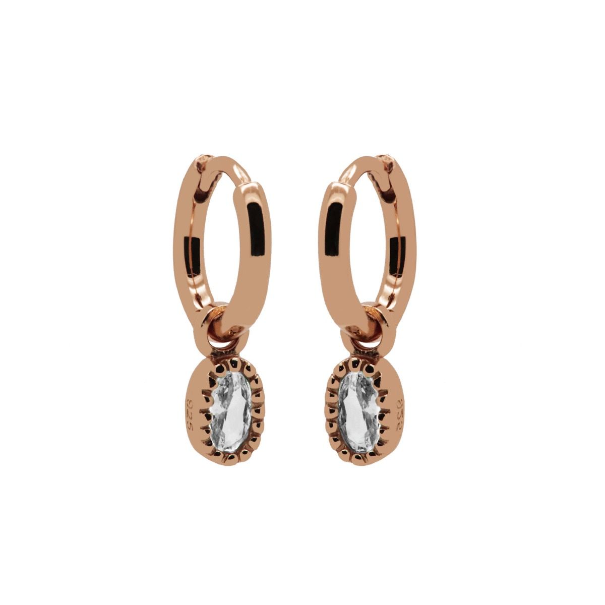 Karma Hinged Hoops Lauren Sieraad Roségoud oorbellen