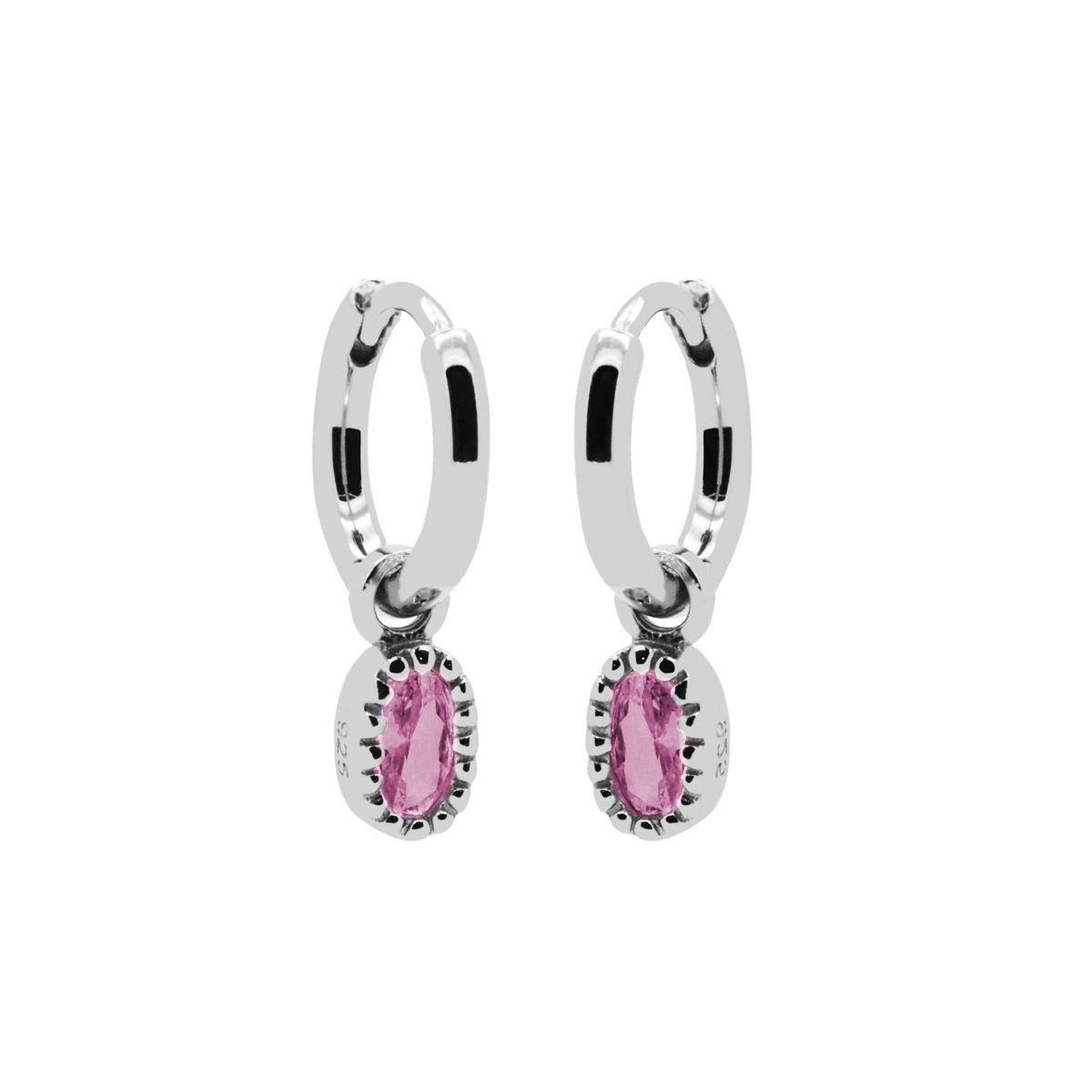 Karma Hinged Hoops Lauren PINK A74S_P oorbellen